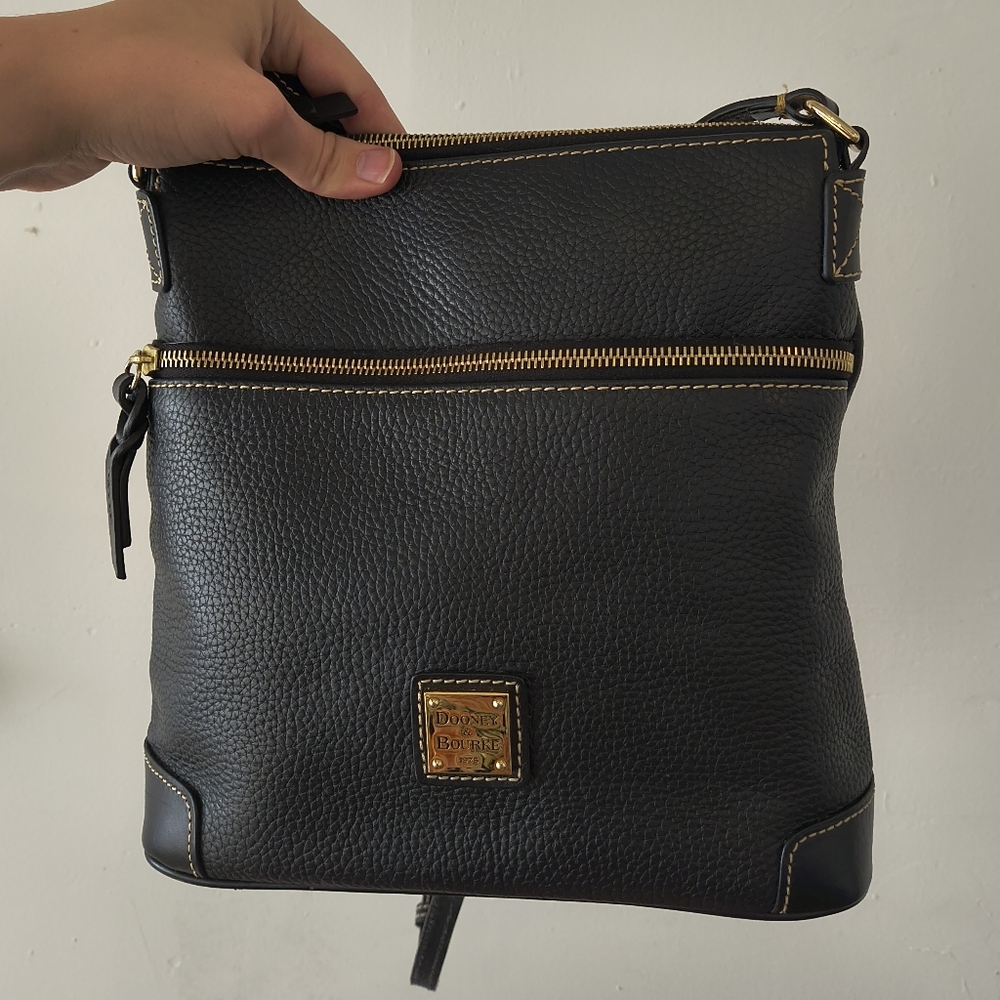 SOLD Dooney & Bourke Pebble Leather Crossbody Black